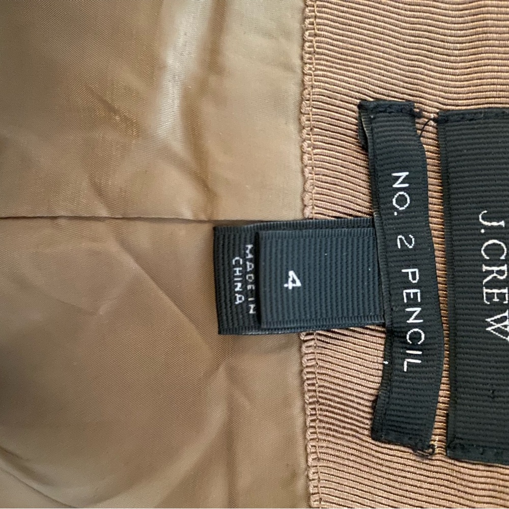 J. Crew No. 2 Pencil Skirt camel